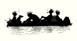 Ilustración para Nosotros tres y Trodles (litografía)
