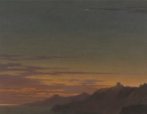 Cierre del día: Atardecer en la costa de Alexander Cozens