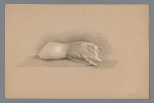 Modelo de yeso de una mano de Alexander Cranendoncq