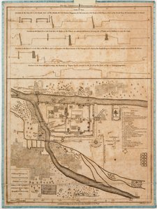 Ciudad y alrededores de Sirengampatanne o Seringapatnam tomadas a petición del Sr. Robert Adams cirujano por Alexander Cesars LeGou 1775. de Alexander Dalrymple