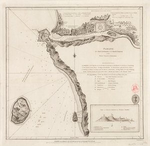 Padang - principal asentamiento de la Compañía Holandesa en la costa occidental de Sumatra de Alexander Dalrymple