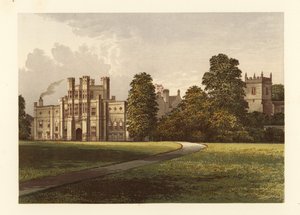Corte de Coughton, Warwickshire, Inglaterra. de Alexander Francis (after) Lydon