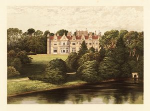 Keele Hall, Staffordshire, Inglaterra.,1880 (grabado) de Alexander Francis (after) Lydon