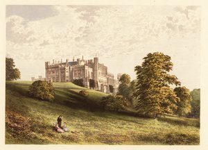 Castillo de Lambton, Condado de Durham, Inglaterra. ,1880 (grabado) de Alexander Francis (after) Lydon