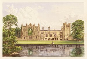 Abadía de Newstead, Nottinghamshire, Inglaterra. 1880 (grabado) de Alexander Francis (after) Lydon