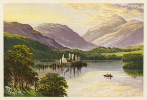Paisajes de lagos escoceses: Loch Awe (litografía en color) de Alexander Francis (after) Lydon