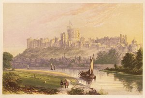 Castillo de Windsor, Berkshire, Inglaterra. 1880 (grabado) de Alexander Francis (after) Lydon