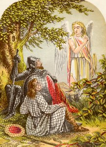 Cristiano y Esperanzado atrapados en la red, de El progreso del peregrino de John Bunyan, publicado c.1880 de Alexander Francis Lydon