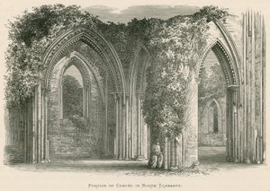 Abadía de Glastonbury, porción de la capilla en el transepto norte