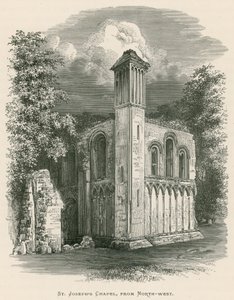 Abadía de Glastonbury, Capilla de San José, desde el noroeste de Alexander Francis Lydon