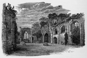 Interior, mirando al este, Abadía de Netley, c1880 de Alexander Francis Lydon