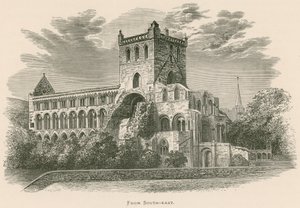 Abadía de Jedburgh, desde el sureste