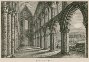 Abadía de Jedburgh, Nave, mirando al oeste