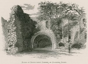 Abadía de Kirkstall, Ruinas en la esquina suroeste del Claustro