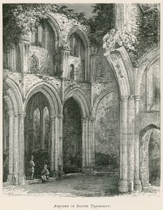 Abadía de Netley, Arcos en el Transepto Sur (grabado) de Alexander Francis Lydon