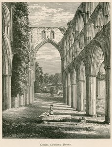 Abadía de Rievaulx, coro, mirando al norte de Alexander Francis Lydon