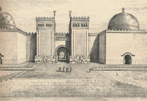 Palacio de Sargón, Khorsabad: La Puerta Sudeste, 1886 de Alexander Francis Lydon