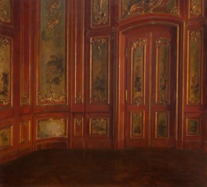 Interior de una habitación con paneles rococó, 1896