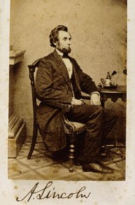 Una carte-de-visite firmada de Abraham Lincoln, 1861 de Alexander Gardner