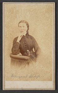 Retrato de carte-de-visite de Margaret Alsop, ca. 1865
