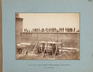 Ejecución de los conspiradores del asesinato de Lincoln. El cadalso
