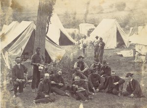 Grupo en el cuartel general del Ejército del Potomac, Antietam, octubre de 1862, 1862 de Alexander Gardner
