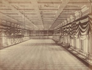 Vista interior del salón de baile para el segundo baile inaugural de Lincoln de Alexander Gardner