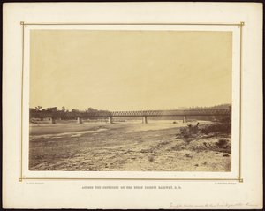 [Puente Turnpike sobre el río Kaw cerca de Wyandotte, Kansas] de Alexander Gardner