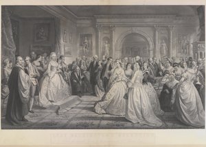 Alexander Hay Ritchie - La Corte Republicana (Día de recepción de Lady Washington) según Daniel Huntington