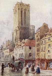 Caen, Iglesia de St Jean (litografia en color) de Alexander Henry Hallam Murray