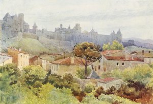 Carcassonne, Cite (litografia en color) de Alexander Henry Hallam Murray