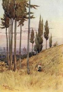 Florencia de Poggio Gherardo (litografia en color) de Alexander Henry Hallam Murray