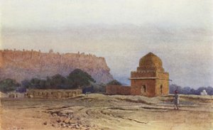 Fuerte de Gwalior antes del amanecer de Alexander Henry Hallam Murray