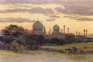 Atardecer detrás del Ibrahim Roza, Bijapur de Alexander Henry Hallam Murray