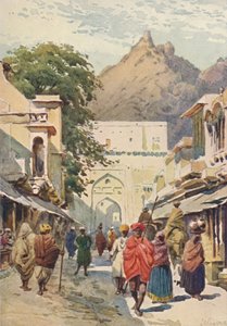 La calle principal de Alwar, c1880 1905