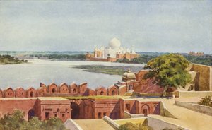 El Taj desde el Fuerte, Agra de Alexander Henry Hallam Murray