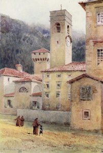 Vallombrosa, Abadía (litografia en color) de Alexander Henry Hallam Murray