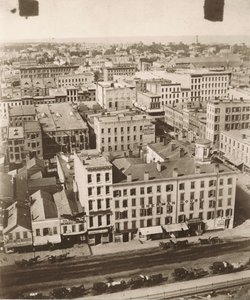 Vista norte desde la cúpula del juzgado en Chicago, 1858 de Alexander Hesler