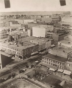 Vista noreste desde la cúpula del juzgado en Chicago, 1858 de Alexander Hesler