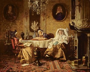 La lectura de la Biblia, 1879 de Alexander Hugo Bakker Korff