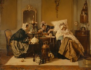La mujer enferma, 1866 de Alexander Hugo Bakker Korff