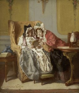 Dos señoras examinando un cuadro
Dos señoras mirando un cuadro de Alexander Hugo Bakker Korff