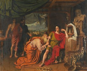 Ruso: "Príamo pide a Aquiles el cuerpo de Héctor " Príamo pide a Aquiles que le devuelva el cuerpo de Héctor de Alexander Ivanov