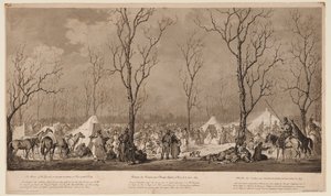 Bivouac de los cosacos en la Avenida de los Campos Elíseos en París en marzo de 1814, 1814