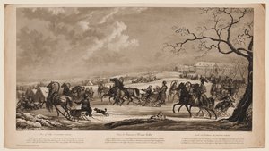 Carrera de trineos en Krasny Kabachok Pequeña Taberna Roja, 1814 de Alexander Ivanovich Sauerweid