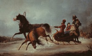 La Emperatriz Isabel en un trineo de Alexander Ivanovich Sauerweid