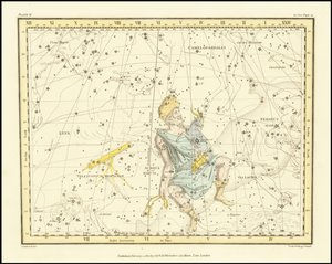 1822 - Alexander Jamieson - Auriga, el auriga (con el telescopio Hércules) de Alexander Jamieson