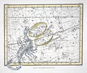 Las constelaciones (Placa XIX) Libra y Escorpio, de 