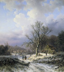 Paisaje de nieve de Alexander Joseph Daiwaille
