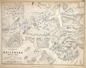 Mapa de Heilsberg, publicado por William Blackwood and Sons, Edimburgo y Londres, 1848